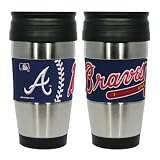 Atlanta Braves Travel Mug: 15 oz Stainless Steel Travel Tumbler
