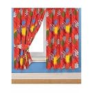 Kids/Childrens Power Rangers Jungle Fury Curtains with Tie Backs