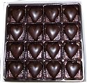 Dark Chocolate Marzipan Hearts - 16 pcs