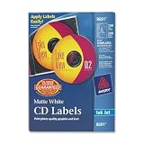 CD Labels - Inkjet Matte - 100 PK - White
