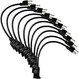 Etekcity 10 Pack Power Extension Cord Cable Strip, 16AWG/13A, UL Listed, 2015 Upgraded Version, Black