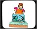 Mouse Pad with body, individuals, feeding, individual, humans, girl, person, human, persons, fish, people, aquarium, pet