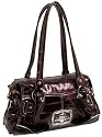 KATHY Van Zeeland Premier Croco Swagger Satchel,Purple,one size