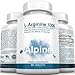 Alpine Nutrition L Arginine HCL 1000mg Tablets - NOS Nitric Oxide Supplements - 60 Count
