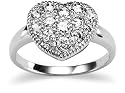 Sterling Silver Cubic Zirconia Heart Ring