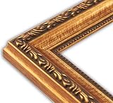 Scrolled Gold Picture Frame-Solid Wood, 8.5x11