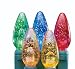 GKI Bethlehem Lighting 35-Light Glittered C6 LED Light Set, Multi Colored Bulbs, Green Wire