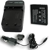PANASONIC CGA-S005 / CGA-S005A / 1B Equivalent Charger & Battery Combo for OEM DE-A11 / Lumix DMC-FX55K / FX55P & Many More