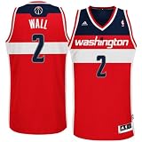 NBA adidas John Wall Washington Wizards Revolution Swingman Road Jersey - Red (Small)