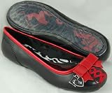 Baby Phat - BABY PHAT Skimmy Bow Leopard Womens Black Ballet Flats