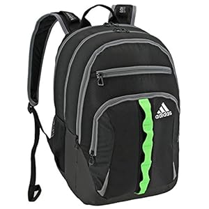 adidas Prime Backpack, Black/Solar Green/Grey, One Size