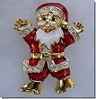 Jewelled Happy Santa Pin B3K62