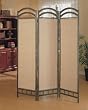 3-Panel Beautiful Metal Frame Room Divider Panel Screen