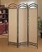 Coaster 3-Panel Liquid Metal Folding Screen