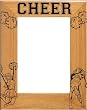 Laser Engraved Wood Cheerleading Photo / Picture Frame