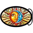 Oval Celestial Sun and Moon Belt Buckle