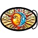 Oval Celestial Sun and Moon Belt Buckle
