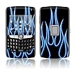 Blue Neon Flames Design Protective Skin Decal Sticker for Blackberry 8800/ 8820/ 8830/ World Cell Phones