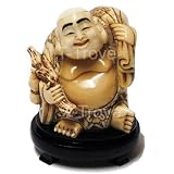 Carved Ox Bone Traveling Buddha