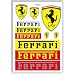 Automotive : Ferrari Large Logo Sticker Set