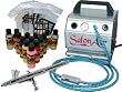 NAIL ART PAINT STENCIL AIRBRUSH "Salon Air" Compressor