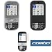 Durable Flexible Soft Silicone Skin Black + Clear Cases + Premium Reusable LCD Screen Protector for Palm Centro 690 685 Smartphone