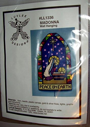 Luvlee Designs Plastic Canvas Needlepoint Kit # LL1336 Madonna Wall Hanging "Peace on Earth"l
