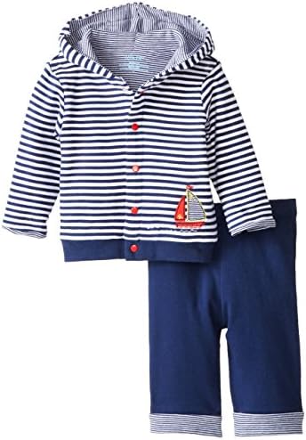 Little Me Baby Boys Sails Hooded Jacket and Pant Two-Piece Set
