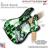 Radioactive Green WraptorSkinz Skin fits Rock Band Stratocaster Guitar for Nintendo Wii, XBOX 360, P