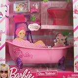 Barbie Glam Bathtub! Playset w Tub, Toilet & Accessories (2009)