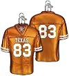 Texas Longhorns #83 Focal Orange Glass Football Jersey Ornament