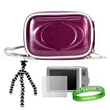 HP PB360 Touch Screen Camera Accessories Kit: Purple Protective Hard HP Camera Case + HP Camera Tripod with Flexible Grip Legs + Universal HP Digital Camera Screen Protector + Live * Laugh * Love VG Wrist Band!!!