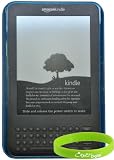 CrazyOnDigital Kindle 3 -Blue Loops TPU Case and Free Wristband