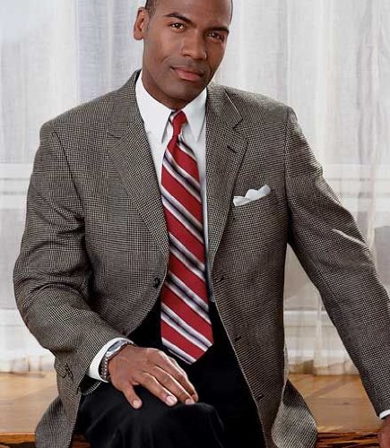 Executive 3-Button SilkWool Check Sportcoat
