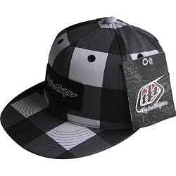 Troy Lee Designs Lumberjack Fitted Men's Flexfit Racewear Hat - Black Plaid