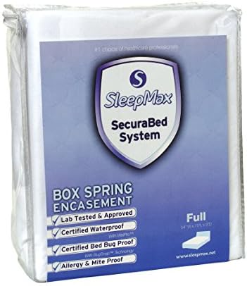 SleepMax® Advanced SecuraBed System 100% Lab Certified Bed Bug Proof Box Spring Encasement (Full)