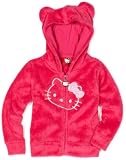 Hello Kitty Girls 2-6X Long Sleeve Plush Hoodie, Pink, 3T