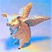 Flying Pink Pig Box Swarovski Crystals 24K Gold Miniature Jewelry, Trinket or Pill Box FREE SHIP!
