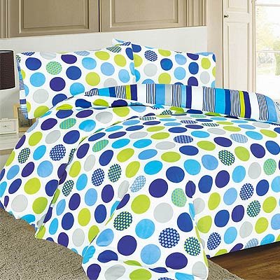 Solar Circles Duvet Cover Set, Blue, Double