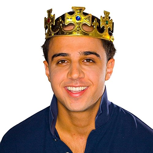OliaDesign Halloween Plastic Jeweled Gold Crown