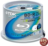 TDK 録画用ブルーレイディスク BD-R 25GB 1-4倍速 ホワイトワイドプリンタブル 50枚スピンドル BRV25PWB50PK