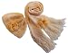 Handmade Scarf and Hat Set for Girls - Peaches and Cream (100% Hand-knitted)