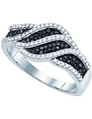 0.40CT BLACK DIAMOND MICRO-PAVE RING