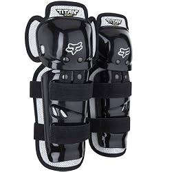 Fox Racing Titan Sport Youth Knee/Shin Guard Off-Road Motorcycle Body Armor - Black/Silver