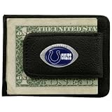 Indianapolis Colts Black Leather Card Holder & Money Clip