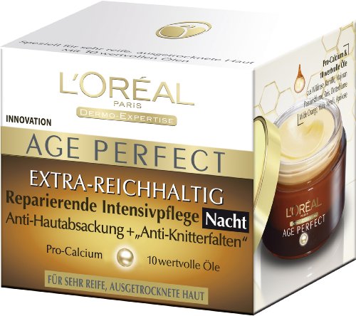 L'Or&eacute;al Paris Dermo Expertise Age-Perfect Extra-Reichhaltig Nacht, Reparierende Intensivpflege 50 ml