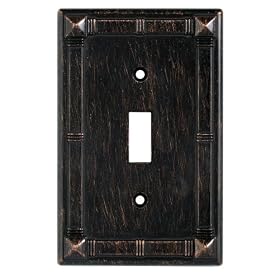 Liberty Hardware 126353 Triband Single Switch Wall Plate, Venetian Bronze