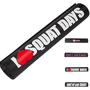 I heart love squat days red barbell squat neck pad for olympic bar women squats padding diameter density fitness shoulde prop standard sets rubber roll plus portable padded supports for shoulders