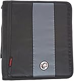 Case-it 2-Inch Ring Zipper Binder, Black, D-251-BLK