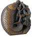 Hand Carved Fish & Lotus Shaped Wooden Snuff Bottle